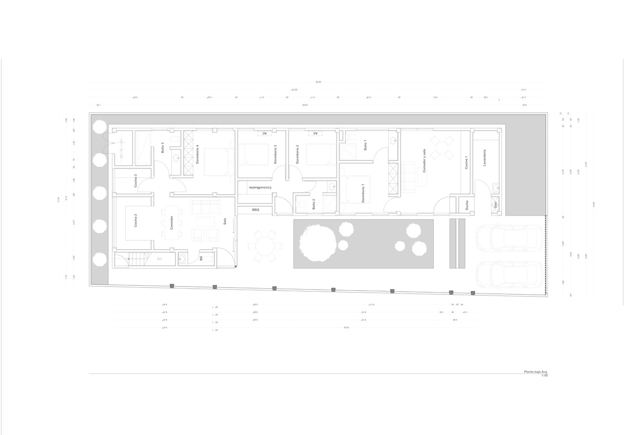 Ground floor plan of the house